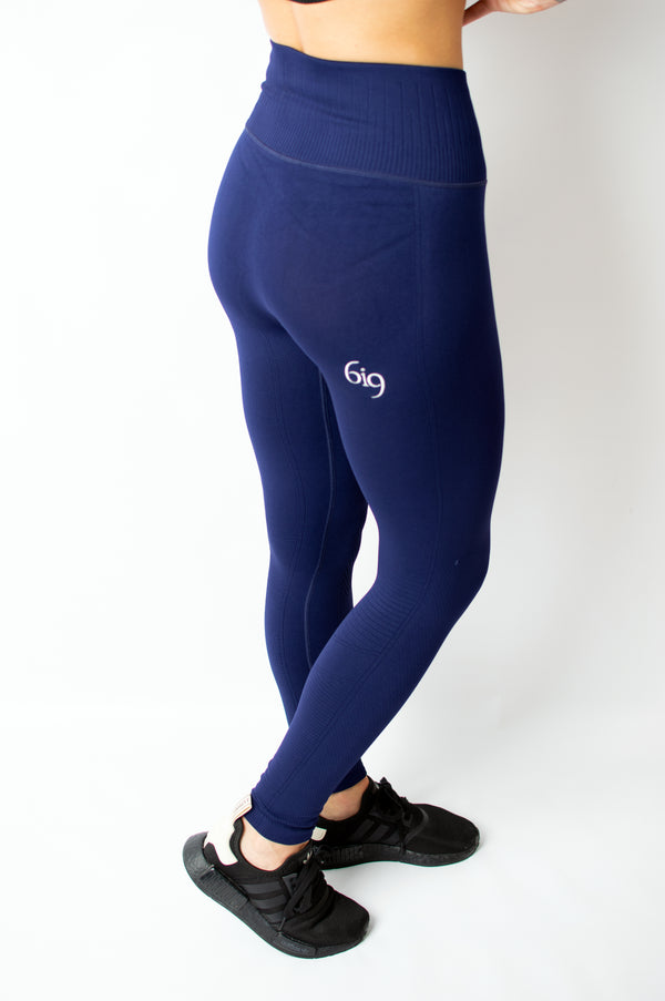 Inspire Legging Blue - BIG Gymwear Ltd