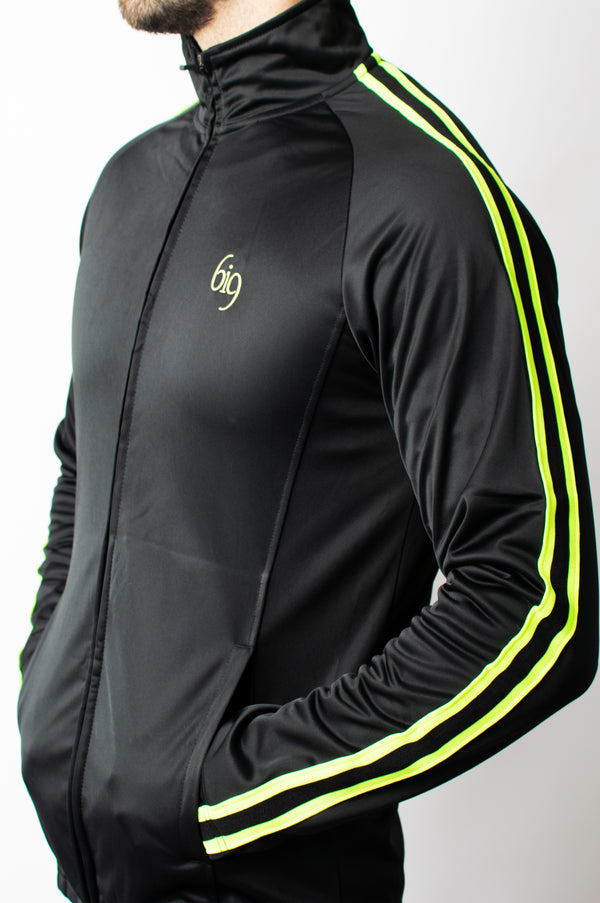 Resistance Track Jacket - Black/Green - BIG Gymwear Ltd