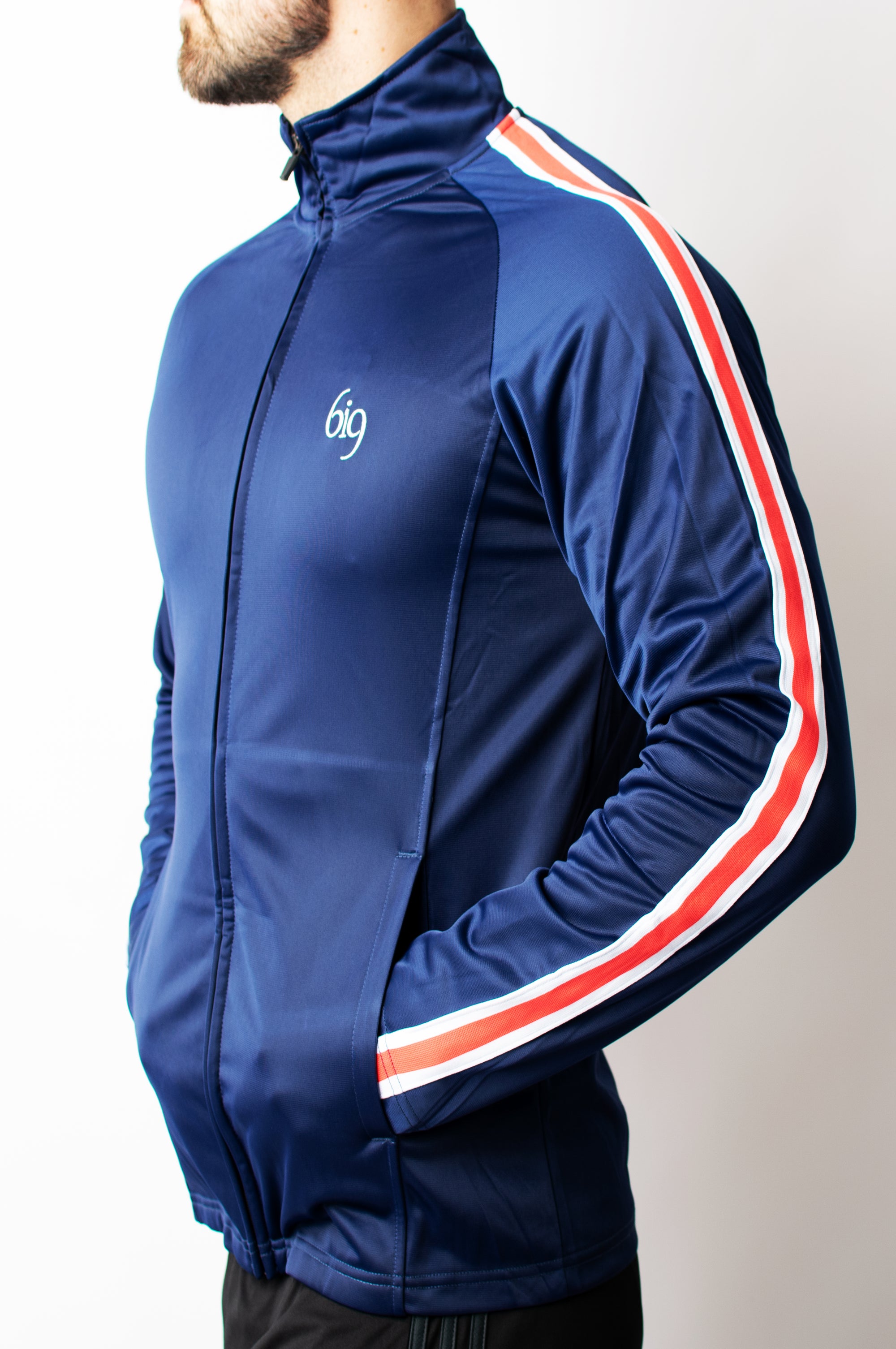 Resistance Track Jacket - Blue/Red - BIG Gymwear Ltd